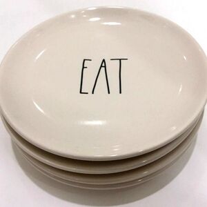 NWT Rae Dunn Magenta Set of 4 Dessert/Appetizer/Bread & Butter Plates 6.25" Dia.